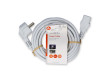 Napájecí kabel | Typ F Zástrčka | IEC-320-C13 | Úhlový | Přímý | Poniklované | 5.00 m | Kulatý | PVC | Bílá | Label