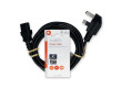 Napájecí kabel | UK Zástrčka | IEC-320-C13 | Úhlový | Přímý | Poniklované | 2.00 m | Kulatý | PVC | Černá | Label