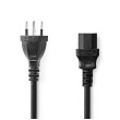 Napájecí kabel | CH Typ 12 | IEC-320-C13 | Přímý | Přímý | Poniklované | 2.00 m | Kulatý | PVC | Černá | Label