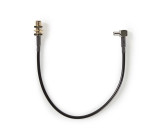 Anténní kabel | SMA zásuvka | TS9 | Pozlacené | 50 Ohm | 1x Stíněný | 0.20 m | Kulatý | PVC | Černá | Box