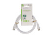 Koaxiální Kabel | IEC (Koax) Zástrčka | IEC (Koax) Zásuvka | Poniklované | 90 dB | 75 Ohm | Dvojité Stínění | 1.50 m | Kulatý | PVC | Bílá | Label