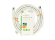 Koaxiální Kabel | IEC (Koax) Zástrčka | IEC (Koax) Zásuvka | Poniklované | 120 dB | 75 Ohm | 4x Stíněný | 5.00 m | Kulatý | PVC | Bílá | Label