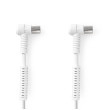Koaxiální Kabel | IEC (Koax) Zástrčka | IEC (Koax) Zásuvka | Poniklované | 120 dB | 75 Ohm | 4x Stíněný | 10.0 m | Kulatý | PVC | Bílá | Box