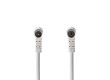 Koaxiální Kabel | IEC (Koax) Zástrčka | IEC (Koax) Zásuvka | Poniklované | 120 dB | 75 Ohm | 4x Stíněný | 10.0 m | Kulatý | PVC | Bílá | Box