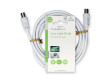 Koaxiální Kabel | IEC (Koax) Zástrčka | IEC (Koax) Zástrčka | Poniklované | 90 dB | 75 Ohm | Dvojité Stínění | 3.00 m | Kulatý | PVC | Bílá | Label