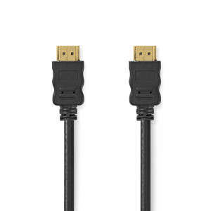 High Speed HDMI™ kabel s Ethernetem | Konektor HDMI ™ | Konektor HDMI ™ | 4K@30Hz | ARC | 10.2 Gbps | 5.00 m | Kulatý | PVC | Černá | Label