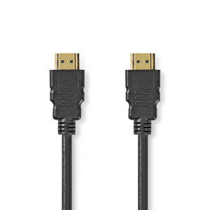 Premium Vysokorychlostní HDMI ™ kabel s Ethernetem | Konektor HDMI ™ | Konektor HDMI ™ | 4K@60Hz | 18 Gbps | 0.50 m | Kulatý | PVC | Černá | Label
