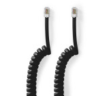 Telefonní Kabel | RJ10 Zástrčka | RJ10 Zástrčka | 2.00 m | Provedení kabelu: Kroucený | Typ kabelu: RJ10 | Černá