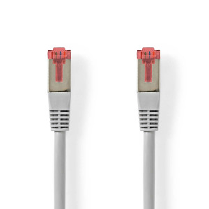 Síťový kabel CAT6 | RJ45 Zástrčka | RJ45 Zástrčka | SF / UTP | 1.00 m | Kulatý | PVC | Šedá | Label