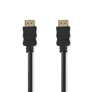 High Speed HDMI™ kabel s Ethernetem | Konektor HDMI ™ | Konektor HDMI ™ | 4K@30Hz | ARC | 10.2 Gbps | 15.0 m | Kulatý | PVC | Černá | Label