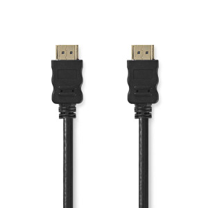 High Speed HDMI™ kabel s Ethernetem | Konektor HDMI ™ | Konektor HDMI ™ | 4K@30Hz | ARC | 10.2 Gbps | 25.0 m | Kulatý | PVC | Černá | Label