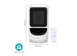 SmartLife Ceramic PTC Fan Heater | Wi-Fi | 1500 W | 2 Nastavení Teploty | Rotace | Displej | 10 - 49 °C | Android™ / IOS