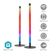Světlo SmartLife Mood Light | Wi-Fi | Tube | 600 lm | RGBIC / Teplé až chladné bílé | 2700 - 6500 K | 36 W | Kov | 2 kusů