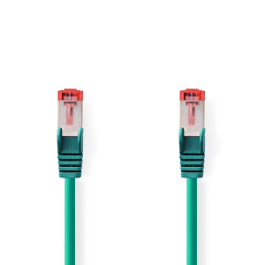 Síťový kabel CAT6 | RJ45 Zástrčka | RJ45 Zástrčka | S / FTP | 0.25 m | Kulatý | LSZH | Zelená | Label