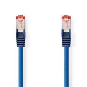 Síťový kabel CAT6 | RJ45 Zástrčka | RJ45 Zástrčka | S / FTP | 1.00 m | Kulatý | LSZH | Modrá | Label