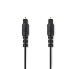 Optický audio kabel | TosLink Zástrčka | TosLink Zástrčka | 10.0 m | Kulatý | PVC | Černá | Label