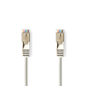 Síťový kabel CAT5e | SF / UTP | RJ45 Zástrčka | RJ45 Zástrčka | 1.50 m | Kulatý | PVC | Šedá | Label