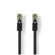 Síťový kabel CAT7 | S / FTP | RJ45 Zástrčka | RJ45 Zástrčka | 1.00 m | Snagless | Kulatý | LSZH | Černá | Label