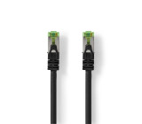 Síťový kabel CAT7 | S / FTP | RJ45 Zástrčka | RJ45 Zástrčka | 3.00 m | Snagless | Kulatý | LSZH | Černá | Label