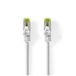 Síťový kabel CAT7 | S / FTP | RJ45 Zástrčka | RJ45 Zástrčka | 1.00 m | Snagless | Kulatý | LSZH | Bílá | Label