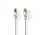 Síťový kabel CAT7 | S / FTP | RJ45 Zástrčka | RJ45 Zástrčka | 1.00 m | Snagless | Kulatý | LSZH | Bílá | Label