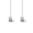 Síťový kabel Cat 8.1 | S / FTP | RJ45 Zástrčka | RJ45 Zástrčka | 1.00 m | Kulatý | LSZH | Bílá | Label