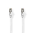 Síťový kabel Cat 8.1 | S / FTP | RJ45 Zástrčka | RJ45 Zástrčka | 10.0 m | Kulatý | LSZH | Bílá | Label