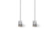 Síťový kabel Cat 8.1 | S / FTP | RJ45 Zástrčka | RJ45 Zástrčka | 10.0 m | Kulatý | LSZH | Bílá | Label