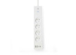 SmartLife Prodlužovací Přívod | Wi-Fi | Francie / Typ E (CEE 7/6) / USB A / USB-C ™ | 16 A | 3680 W | 2.00 m | 0 - 55 °C | Android™ / IOS | Bílá