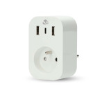 SmartLife Chytrá Zásuvka | Wi-Fi | Měřič výkonu | 3680 W | Francie / Typ E (CEE 7/6) / 1x USB-C™ / 2x USB | 0 - 55 °C | Android™ / IOS | Bílá | 1 kusů