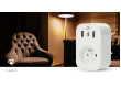 SmartLife Chytrá Zásuvka | Wi-Fi | Měřič výkonu | 3680 W | Francie / Typ E (CEE 7/6) / 1x USB-C™ / 2x USB | 0 - 55 °C | Android™ / IOS | Bílá | 1 kusů