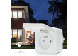 SmartLife Chytrá Zásuvka | Wi-Fi | IP44 | Měřič výkonu | 3680 W | Francie / Typ E (CEE 7/6) | 0 - 55 °C | Android™ / IOS | Bílá / Šedá | 1 kusů