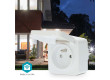 SmartLife Chytrá Zásuvka | Wi-Fi | IP44 | Měřič výkonu | 3680 W | Francie / Typ E (CEE 7/6) | 0 - 55 °C | Android™ / IOS | Bílá / Šedá | 1 kusů