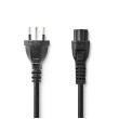 Napájecí kabel | CH Typ 12 | IEC-320-C5 | Přímý | Přímý | Poniklované | 2.00 m | Kulatý | PVC | Černá | Label