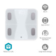 SmartLife Osobní Váha | Bluetooth® | BMI / BMR / Hmotnost / Kosti / Svaly / Tuk / Voda | 12 | Špičkové zatížení: 180 kg | Android™ / IOS | ABS / Sklo | Bílá