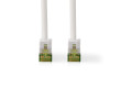 Síťový kabel CAT7 | S / FTP | RJ45 Zástrčka | RJ45 Zástrčka | 5.00 m | Snagless | Kulatý | LSZH | Bílá | Label