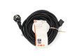 Napájecí kabel | Typ F Zástrčka | IEC-320-C13 | Úhlový | Přímý | Poniklované | 10.0 m | Kulatý | PVC | Černá | Label