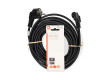 Napájecí kabel | Typ F Zástrčka | IEC-320-C13 | Úhlový | Úhlový | Poniklované | 10.0 m | Kulatý | PVC | Černá | Label
