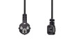 Napájecí kabel | Typ F Zástrčka | IEC-320-C13 | Úhlový | Úhlový | Poniklované | 10.0 m | Kulatý | PVC | Černá | Label