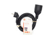 Napájecí kabel | Typ F Zástrčka | Typ F Zásuvka | Úhlový | Přímý | Poniklované | 2.00 m | Kulatý | PVC | Černá | Label
