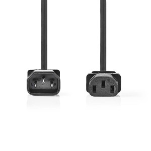 Napájecí kabel | IEC-320-C14 | IEC-320-C13 | Přímý | Přímý | Poniklované | 5.00 m | Kulatý | PVC | Černá | Label