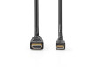 High Speed HDMI™ kabel s Ethernetem | Konektor HDMI ™ | HDMI ™ Mini Connector | 4K@30Hz | 10.2 Gbps | 1.50 m | Kulatý | PVC | Černá | Label