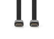 High Speed HDMI™ kabel s Ethernetem | Konektor HDMI ™ | Konektor HDMI ™ | 4K@30Hz | 10.2 Gbps | 2.00 m | Plochý | PVC | Černá | Label