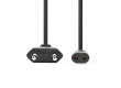 Napájecí kabel | Euro Male | IEC-320-C1 | Přímý | Přímý | Poniklované | 2.00 m | Kroucený | PVC | Černá | Label