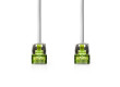 Síťový kabel CAT7 | S / FTP | RJ45 Zástrčka | RJ45 Zástrčka | 1.00 m | Snagless | Kulatý | LSZH | Šedá | Label