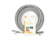 Síťový kabel CAT6a | S / FTP | RJ45 Zástrčka | RJ45 Zástrčka | 10.0 m | Snagless | Kulatý | LSZH | Šedá | Label
