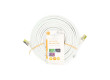 Síťový kabel CAT7 | S / FTP | RJ45 Zástrčka | RJ45 Zástrčka | 15.0 m | Snagless | Kulatý | LSZH | Bílá | Label