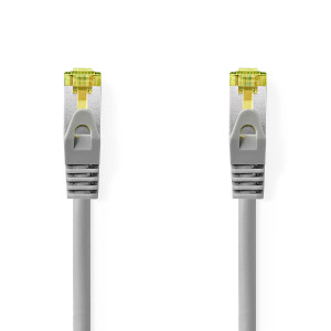 Síťový kabel Cat 8.1 | S / FTP | RJ45 Zástrčka | RJ45 Zástrčka | 1.00 m | Kulatý | LSZH | Šedá | Label
