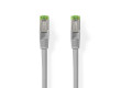 Síťový kabel Cat 8.1 | S / FTP | RJ45 Zástrčka | RJ45 Zástrčka | 15.0 m | Kulatý | LSZH | Šedá | Label