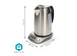 SmartLife Rychlovarná konvice | Wi-Fi | 1.7 l | Nerezová Ocel | 70,80,90,100 °C | Ukazatel teploty | Otočný o 360 stupňů | Skryté topné těleso | Řadič Strix® | Android™ / IOS